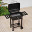 House of Home BBQ Smoker Grill Folding Tables, Thermometer, Adjustable Charcoal Pan, Chimney