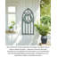 Retro arched ironwork faux window wall decoration