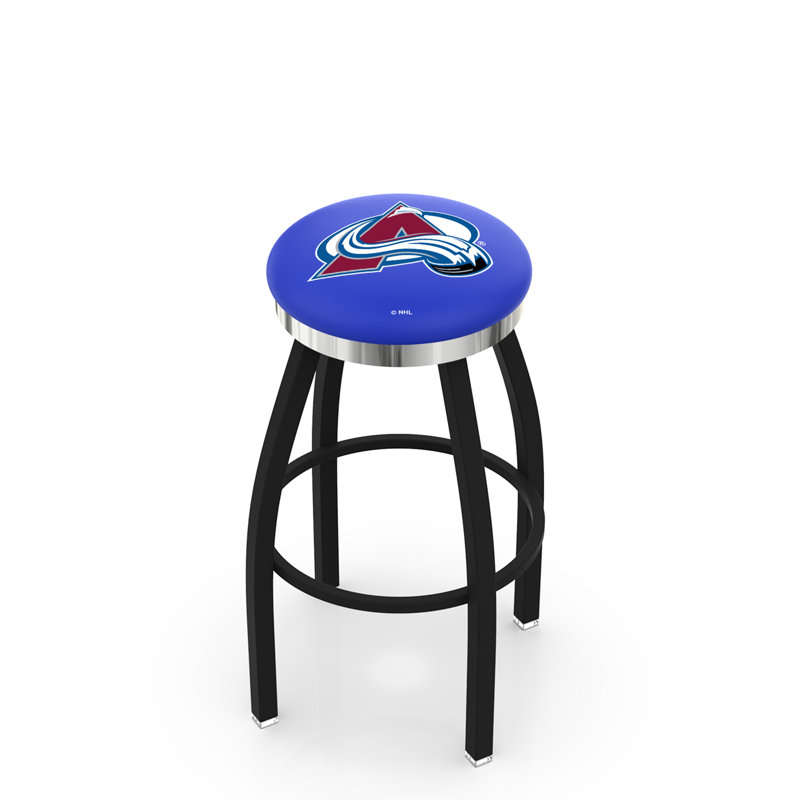NCAA 30" Swivel Bar Stool, Chrome, Colorado Avalanche