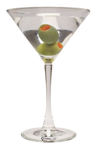 Life-Size Martini Glass Cardboard Standup with Olives