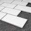 Carreau de mosaïque en porcelaine mat à joint brique 11,64 po x 11,46 po Porcetile