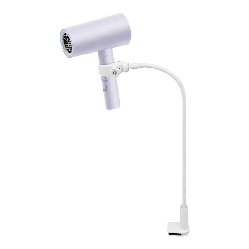  Pompeu 360 Degree Rotating Hair Dryer Stand  Hands-Free Hair Dryer Stand Holder, White