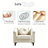 Jeliana 31 Wide Lint Sofa Chair Upholstered Single Sofa Chair with Rivet Decor Rolling Armrests-274424118