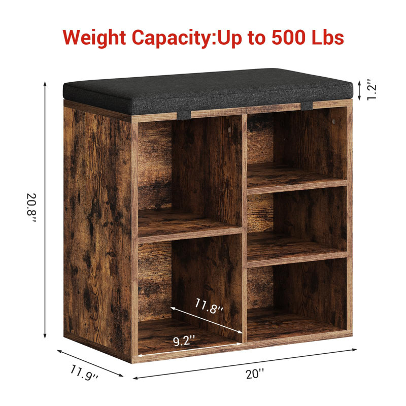 Shoe Storage Bench, Brown