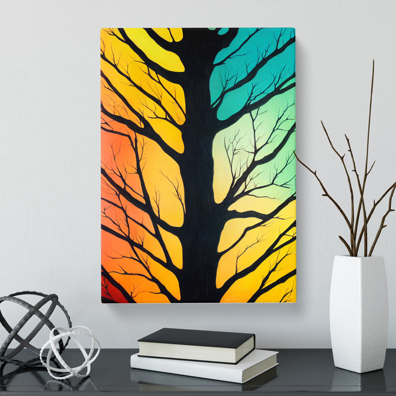 Abstract Tree Colours Vol.1 - Wrapped Canvas, 76cm H x 50cm W x 3cm D
