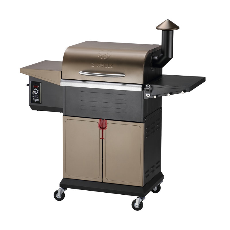 Z GRILLS Upgraded Wood Pellet Grill with PID Controller, 8-in-1, 572 sq in Cooking Area, Brown