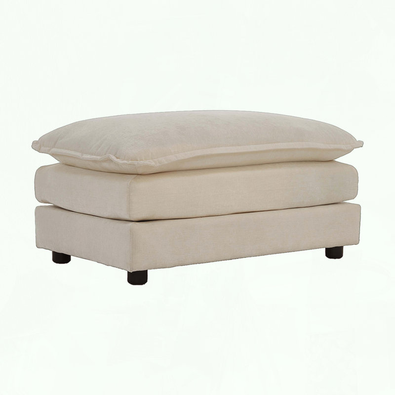 Repose-pieds modulaire en chenille pour canapé, Café clair