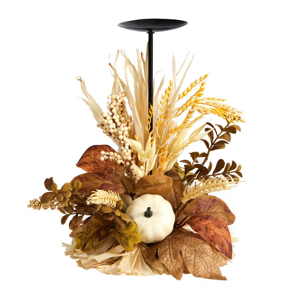 Autumn Leaves & Acorn Fall Mini Wreath Centerpiece Candle Ring Set of –  Darby Creek Trading