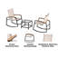 Ensemble de conversation pour terrasse pour 2 personnes avec table d'appoint en verre pour cour, balcon et appartement