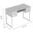 Marillany Metal Base Writing Desk-375702066