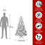 Arbre de Noël 5 pi avec 407 pointes, finition enneigée, PVC pleine forme, support en métal robuste pour décoration Winter Wonderland-118094907