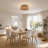 19.7" 5-Light Hand-Woven Rattan Drum Flush Mount Ceiling Light
