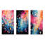 Rose et bleu néon Pop Art I - ensemble de 3 impressions sur toile Pop Art-526860602-526860600