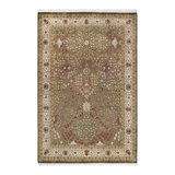 Tapis oriental brun noué à la main One-of-a-Kind