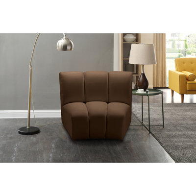 Chaise d'appoint modulaire Madeline, velours doux