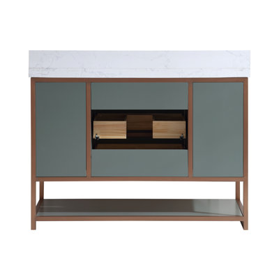48" Freestanding Standard Single Bathroom Vanity with Top
