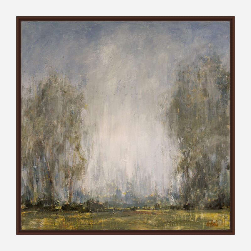 In The Stillness Print by John Beard, 32" H x 32" W x 2" D, Black Floater Framed