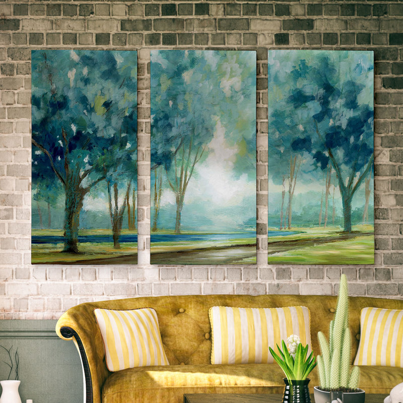 Ombre d’après-midi, ensemble de 3 reproductions d’art sur toiles, H 40 po x l 60 po x P 1,5 po