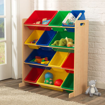KidKraft Toy Storage Unit Sort It & Store It Primary and Natural