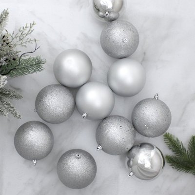 Shatterproof 4-Finish Christmas Ball Ornament