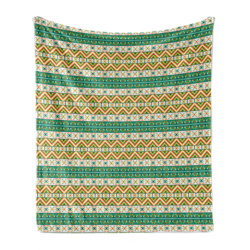 Hand Woven Throw Blanket, 50" W x 70" L