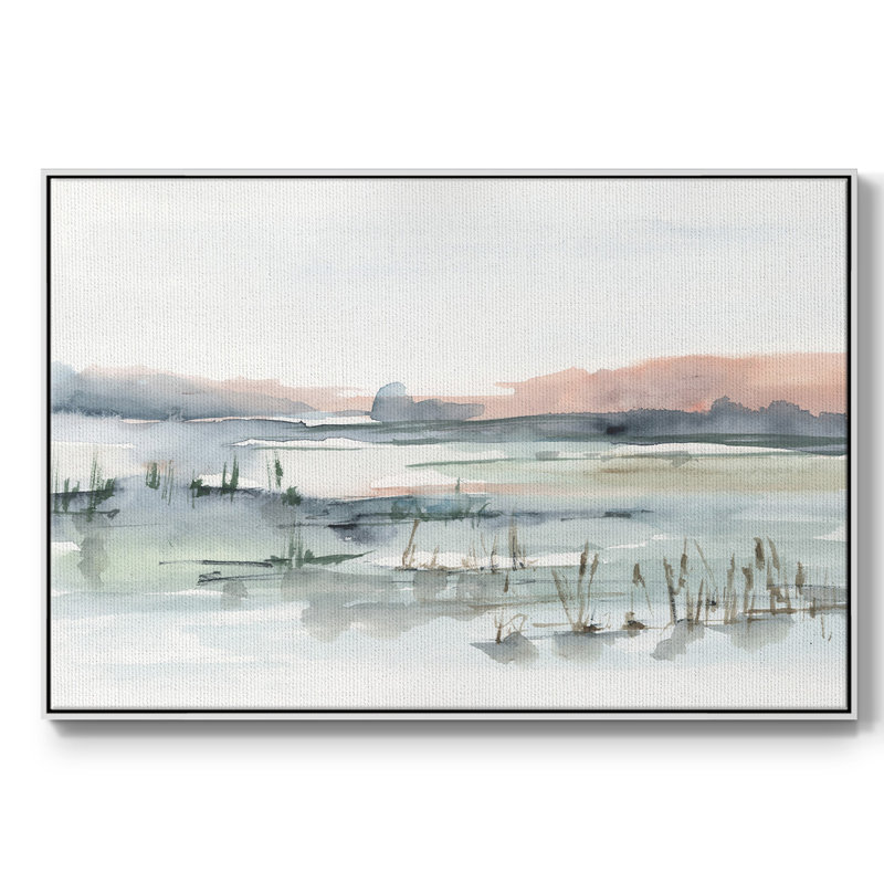Toile de qualité supérieure Marsh Cattails II - prête à être accrochée, H 17 po x l 25 po x P 2 po
