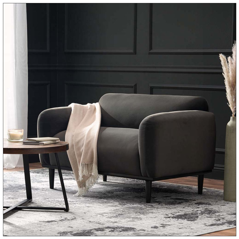 Canapé en tissu Bouclé, Dark Gray