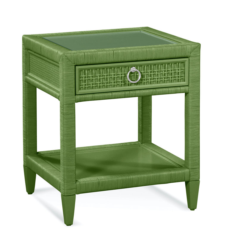 Naples 1 - Drawer Nightstand, Havana, Satin Nickel, Yes