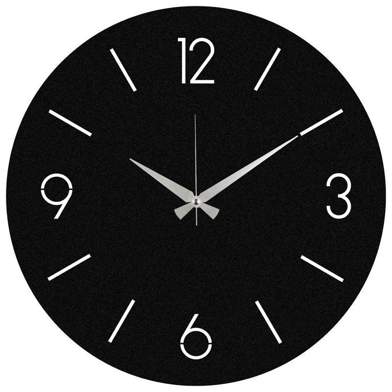 Horloge murale élégante en métal 18,9 po x 18,9 po | Fabrication 100% métal, épaisseur: 0,05 pouce | Nécessite 1 pile AA (non incluse) | Parfait pour les décors modernes et les espaces de vie