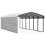 Abri d'auto en acier avec 1 paroi latérale, 12 x 29 x 7-100015437