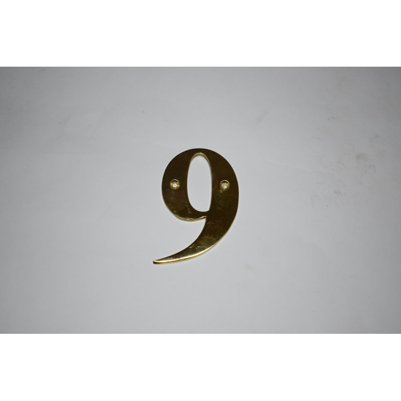 Denelle 14cm H Metal House Number, 9