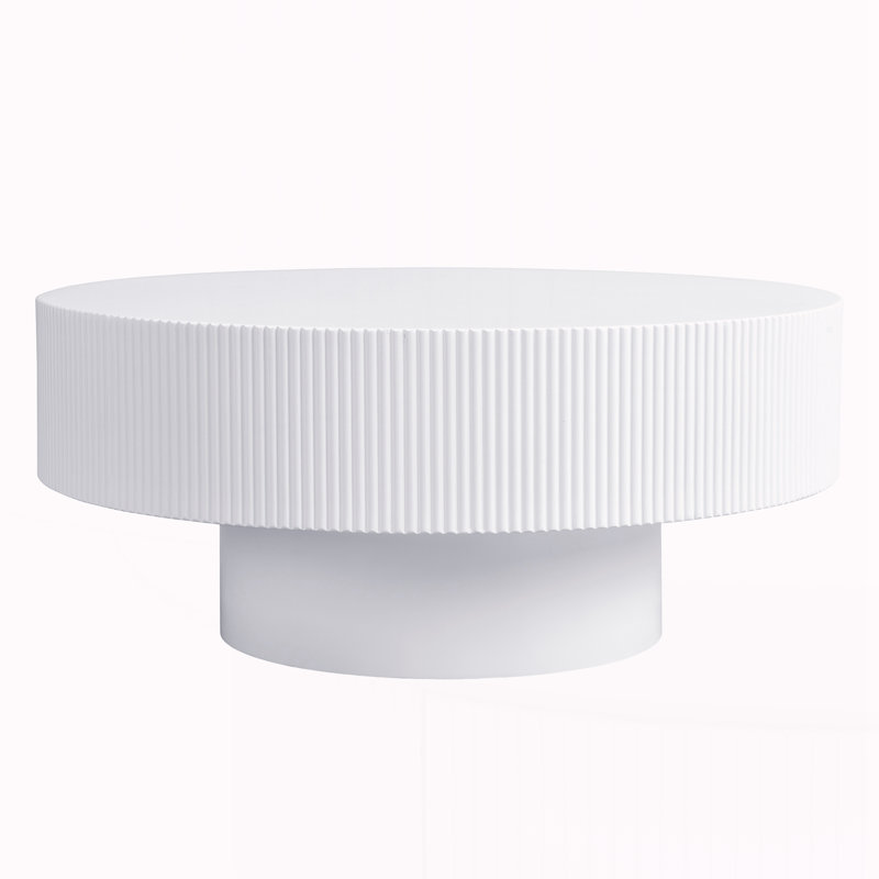 Table avec base robuste pour le salon, Blanc