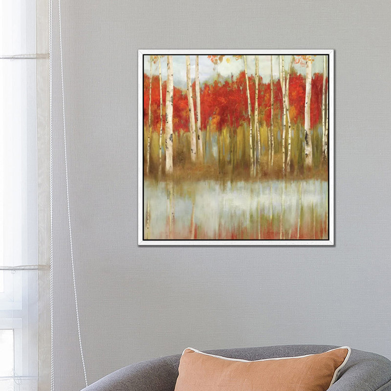 The Edge by Allison Pearce - Painting on Canvas, White Framed Canvas, 66.04 cm H x 66.04 cm W