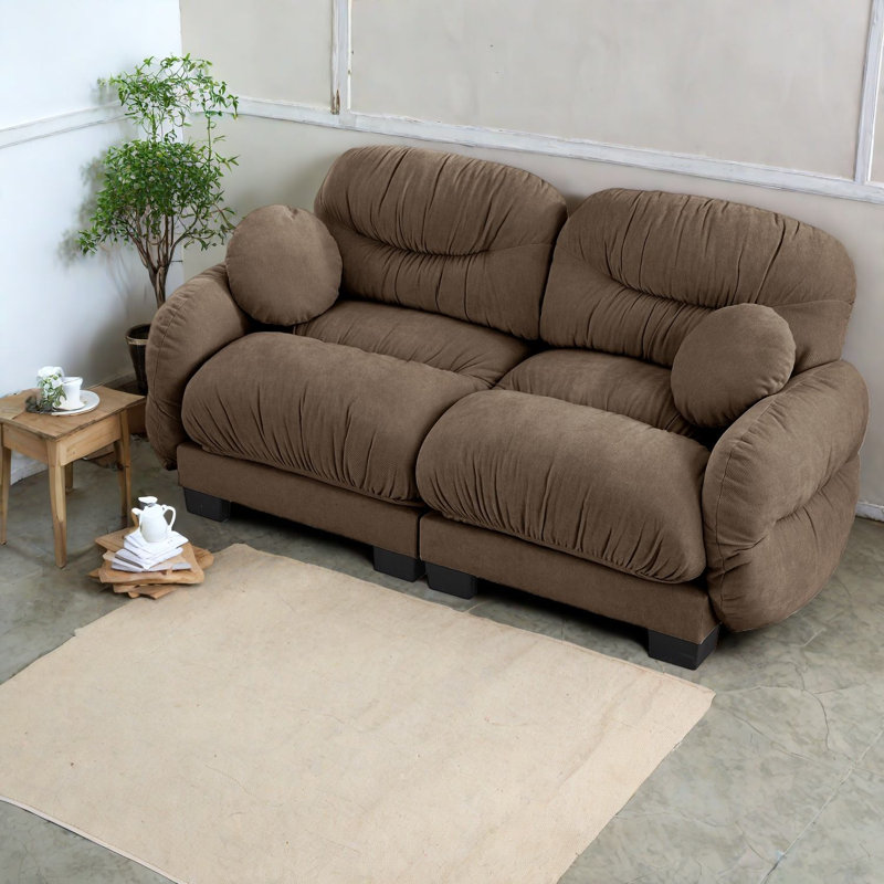 Canapés modulaires confortables en chenille 2 places
