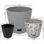 Bamboo Blooms Self-Watering 3-Piece Planter Set – 10, 7 & 5 inch Round Designs