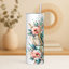 Gobelet personnalisé rose et bleu sarcelle 20 oz avec couvercle et paille en acier inoxydable