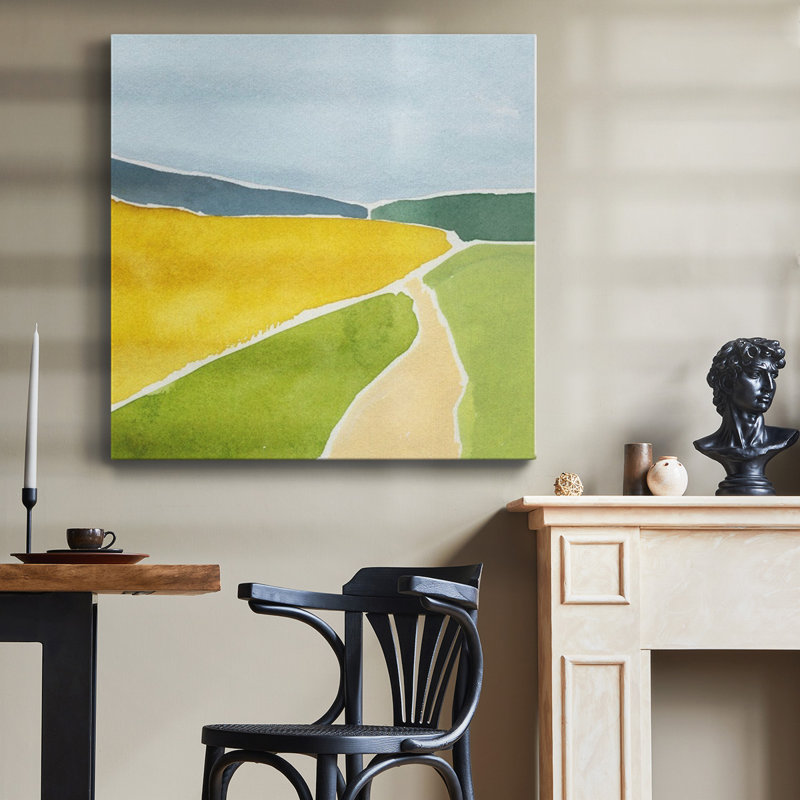 Toile tendue avec châssis Distant Path IV-Premium - prête à être accrochée
