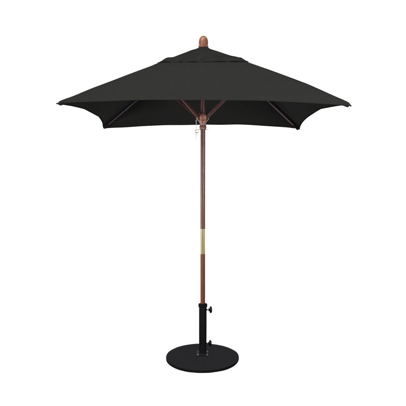 Parasol de marché carré 6 pi Yaritza, Toile Sunbrella® noir