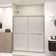 Frederick 57.75'' - 59'' W x 70'' H Bypass Semi-Frameless Shower Door with Frosted Glass