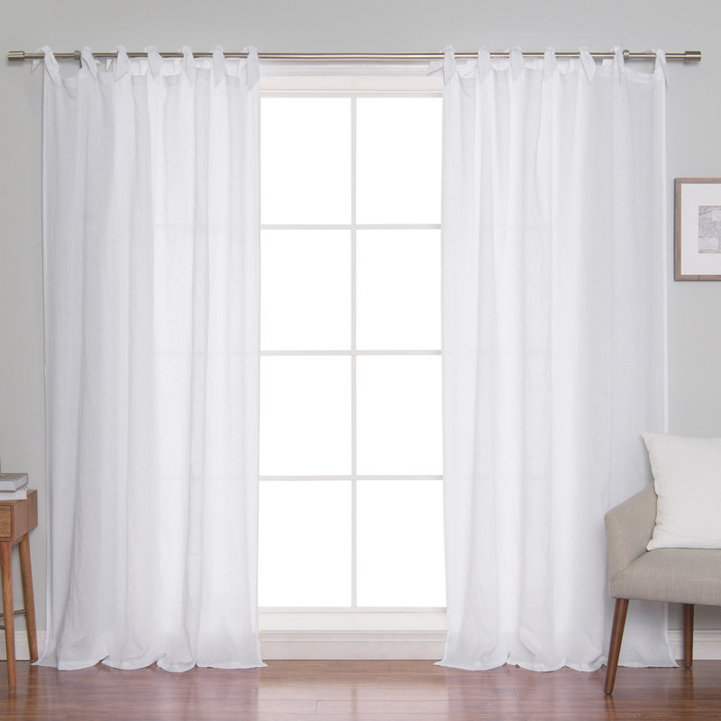 Room Darkening Single Curtain Panel, White