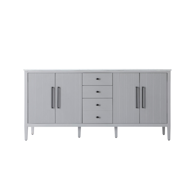 Meuble-lavabo double 72 po, Gris