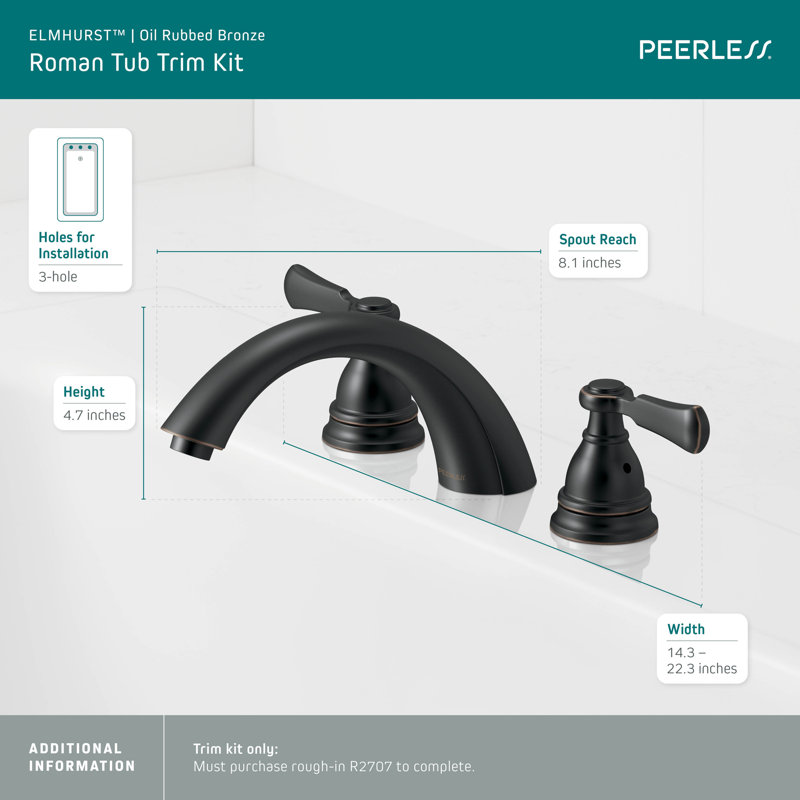 Elmhurst Deck Tub Filler, Oil Rubbed Bronze