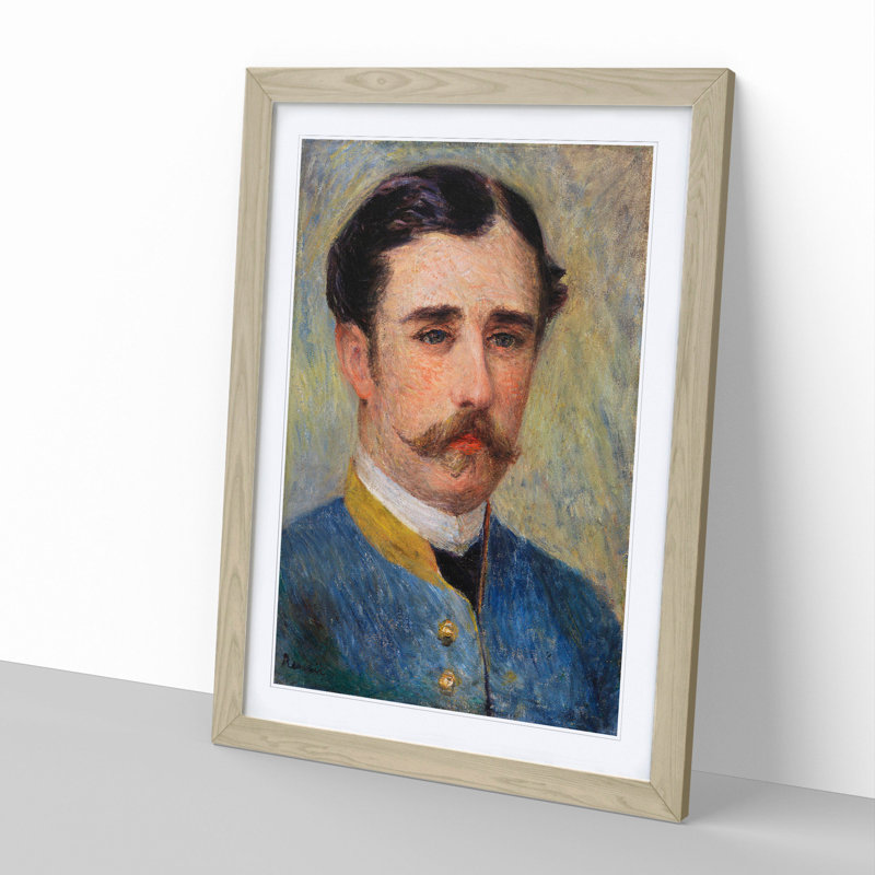 Portrait of a Man by Pierre-Auguste Renoir - Framed Print, 48cm H x 36cm W x 2cm D, Oak Framed