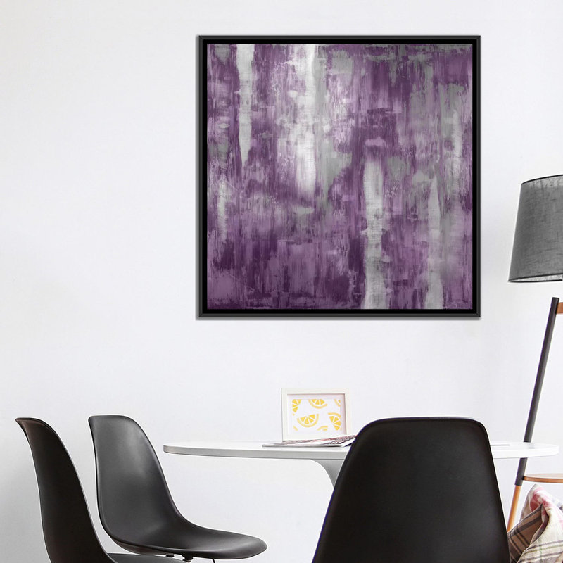 « améthyste gradation », reproduction sur toile, H 26 po x l 26 po x P 1,5 po, Toile avec cadre noir