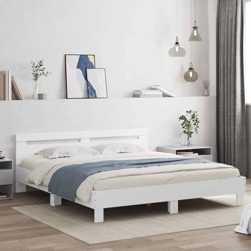 Bruschi Bed, 200 x 200cm, White