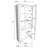 Distressed Light Brown 4-door Display Cabinet