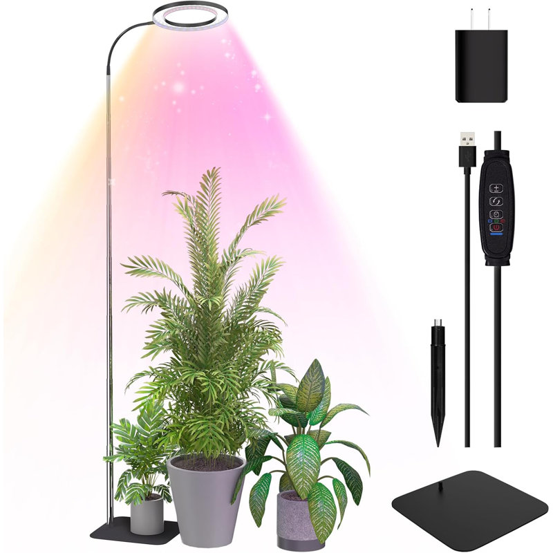 61inch Full Spectrum Grow Light with Base for Indoor Plants, Black