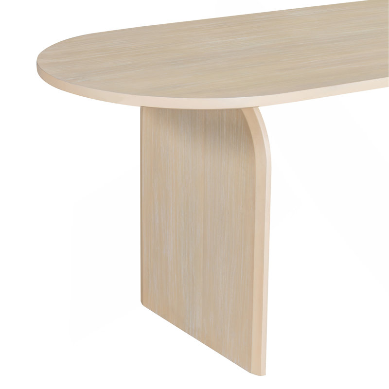 Ensemble de table de salle à manger 6 pièces avec banc, ensemble de chaises de table ovales pour 6 personnes, ensemble de salle à manger de style moderne, naturel