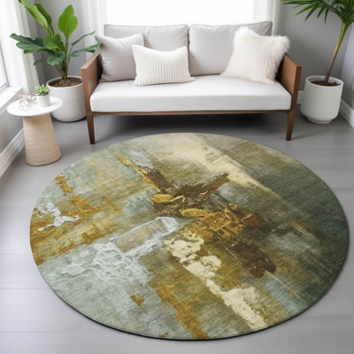 Machine Washable Indoor/Outdoor Cadence ACN2157 Abstract Rug
