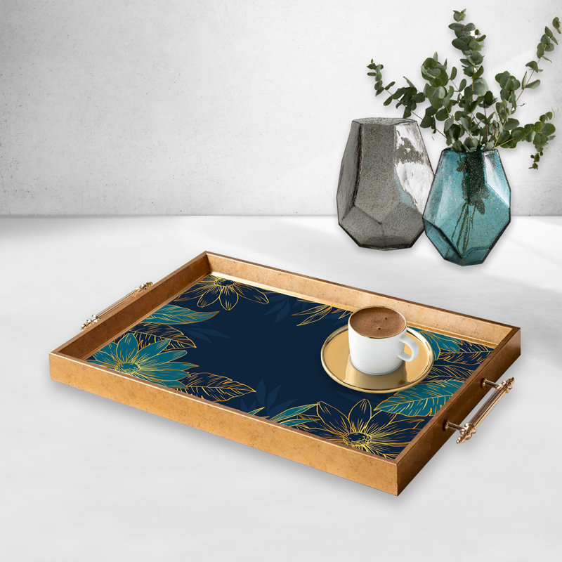 Elegant Glass Tray, 19.7 x 11.4 x 1.4 inches | 100% Durable Glass Construction | Easy to Clean with Damp Cloth | Ideal for Serving, Decorative Display, and Organizing | Stylish Addition to Home Décor